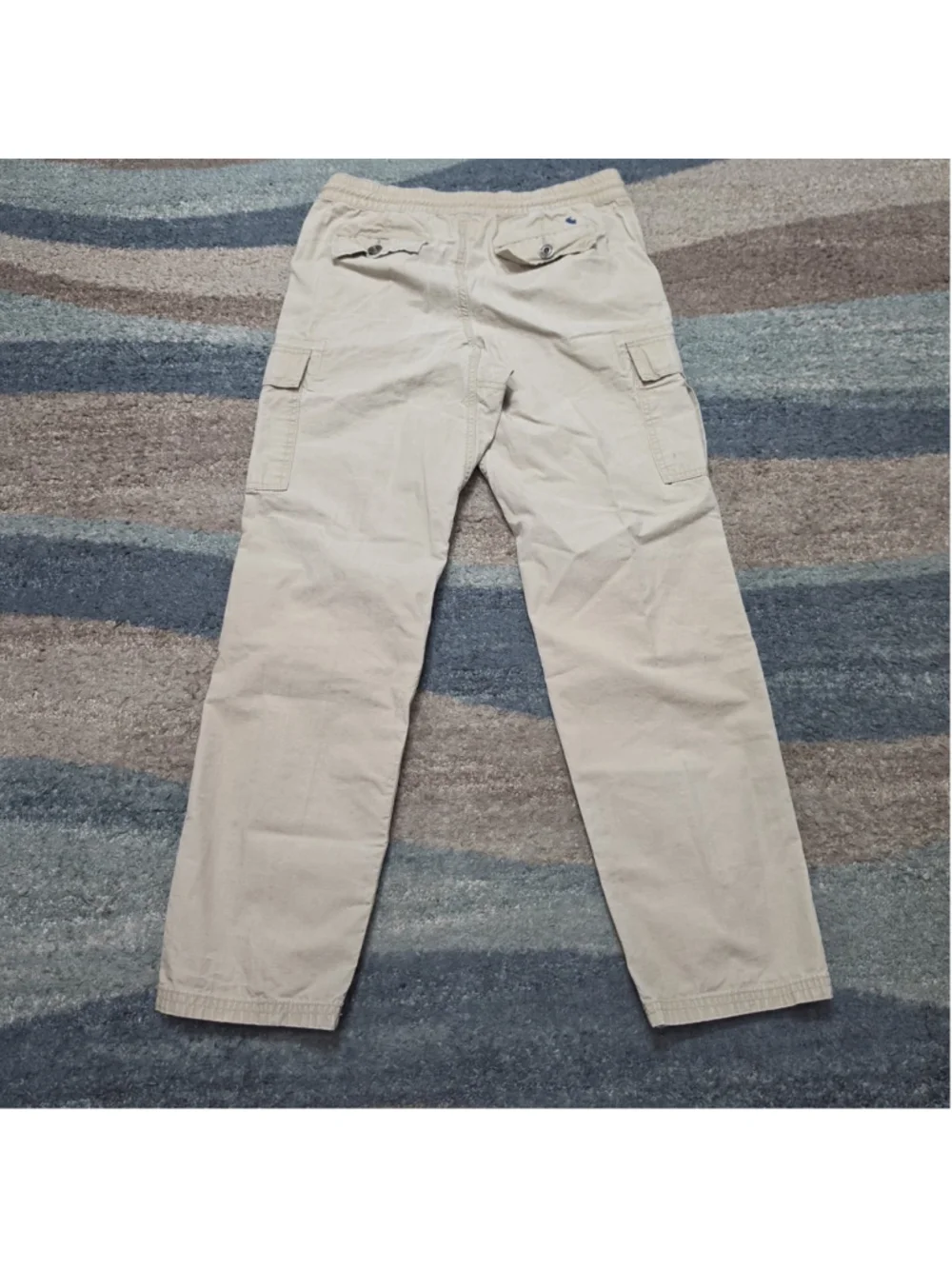 Polo Ralph Lauren Cargo Pants Boys L 14 16 Khaki Drawstring Pony Logo